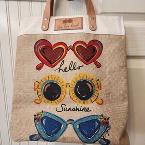 Brighton Multicolor Tote Bag with Heart and Sunglasses Design